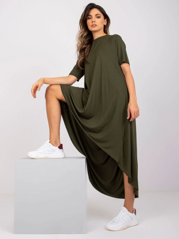 Ciemna khaki sukienka Casandra RUE PARIS