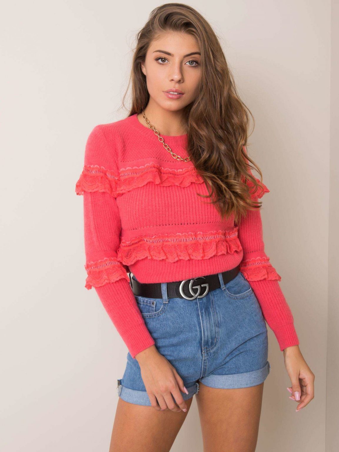 Koralowy sweter Antonietta