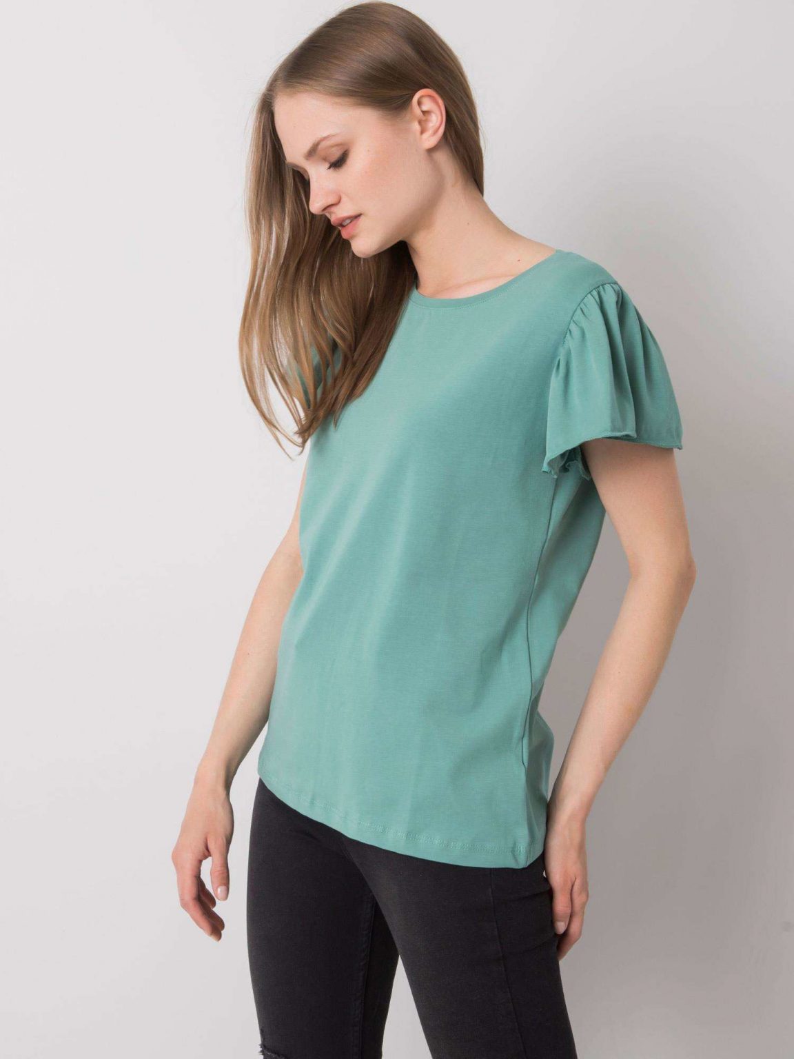 Pistacjowy t-shirt Aretha
