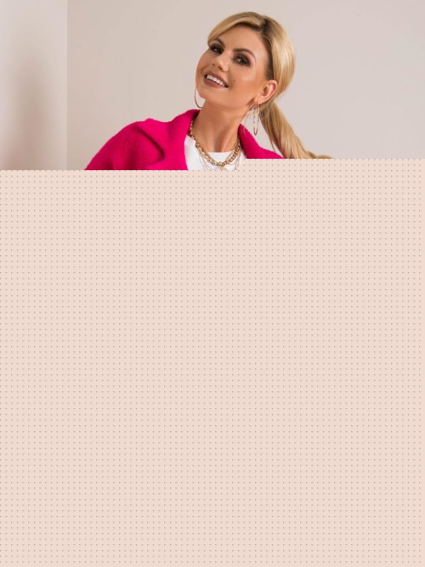 Fuksjowy płaszcz alpaka Nora