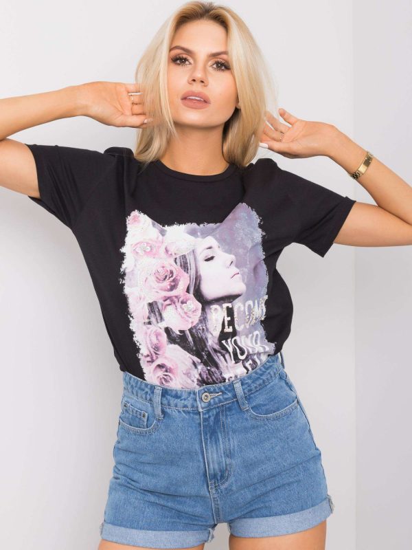 Czarny t-shirt Eva