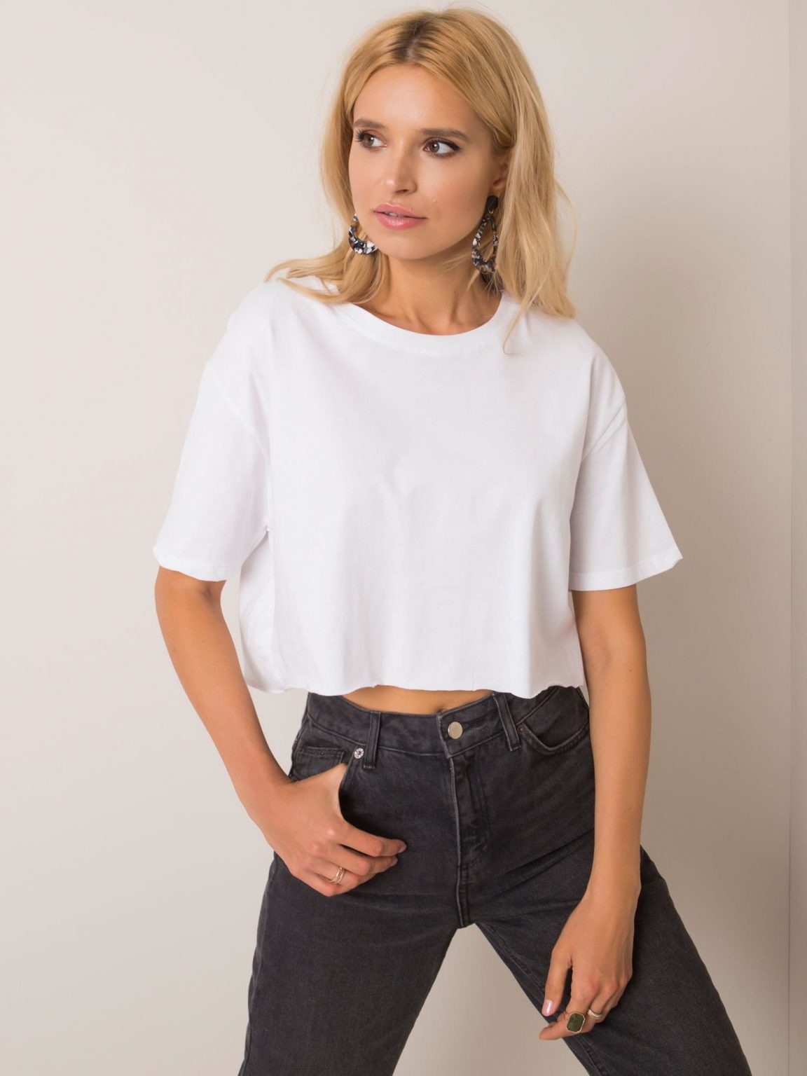 Biały t-shirt Vicky RUE PARIS