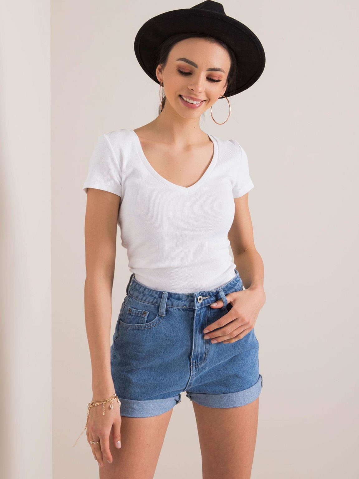 Biały t-shirt Shilla RUE PARIS