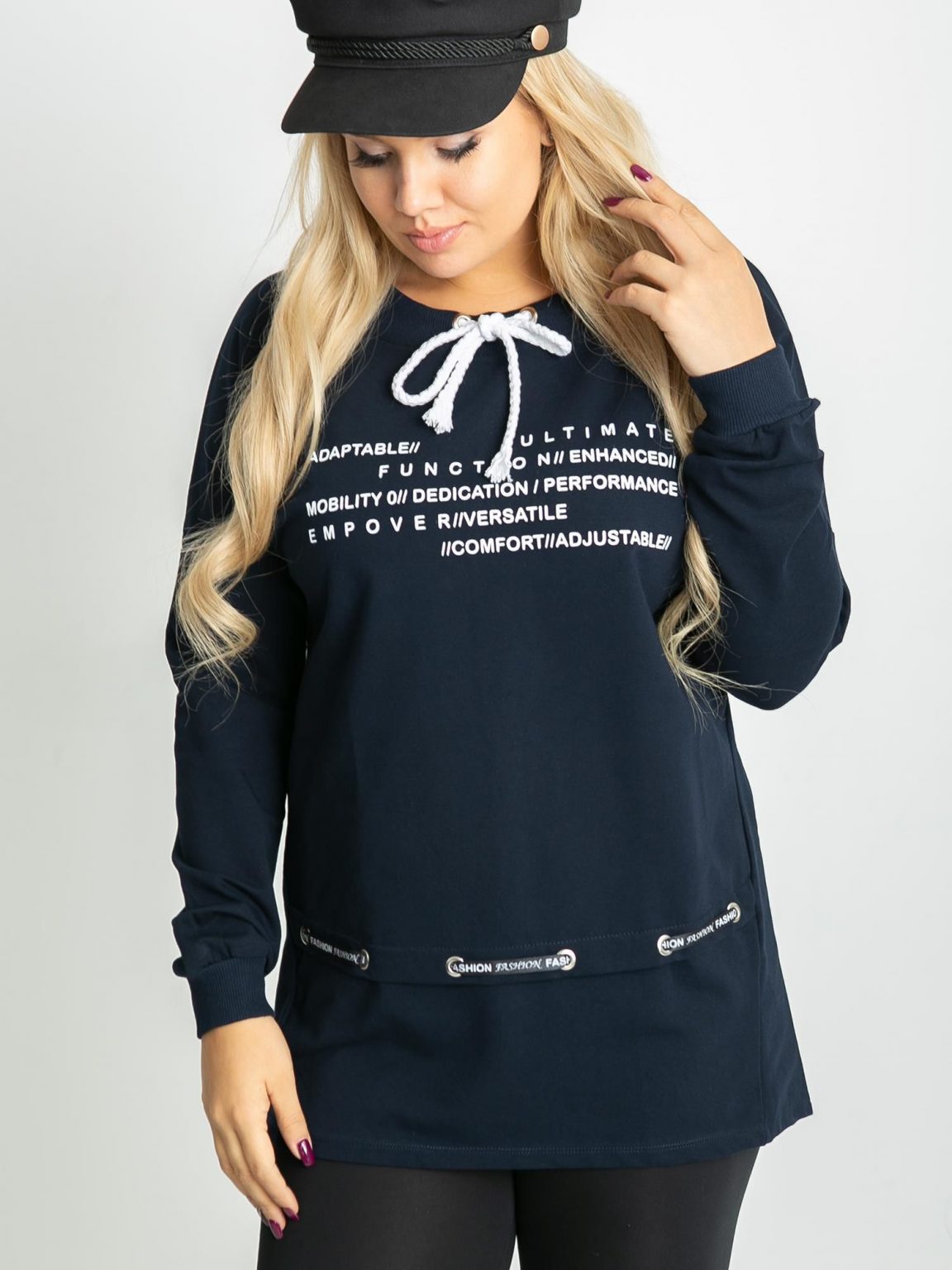 Granatowa bluza plus size Aspiration