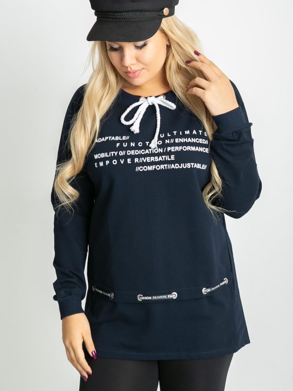 Granatowa bluza plus size Aspiration
