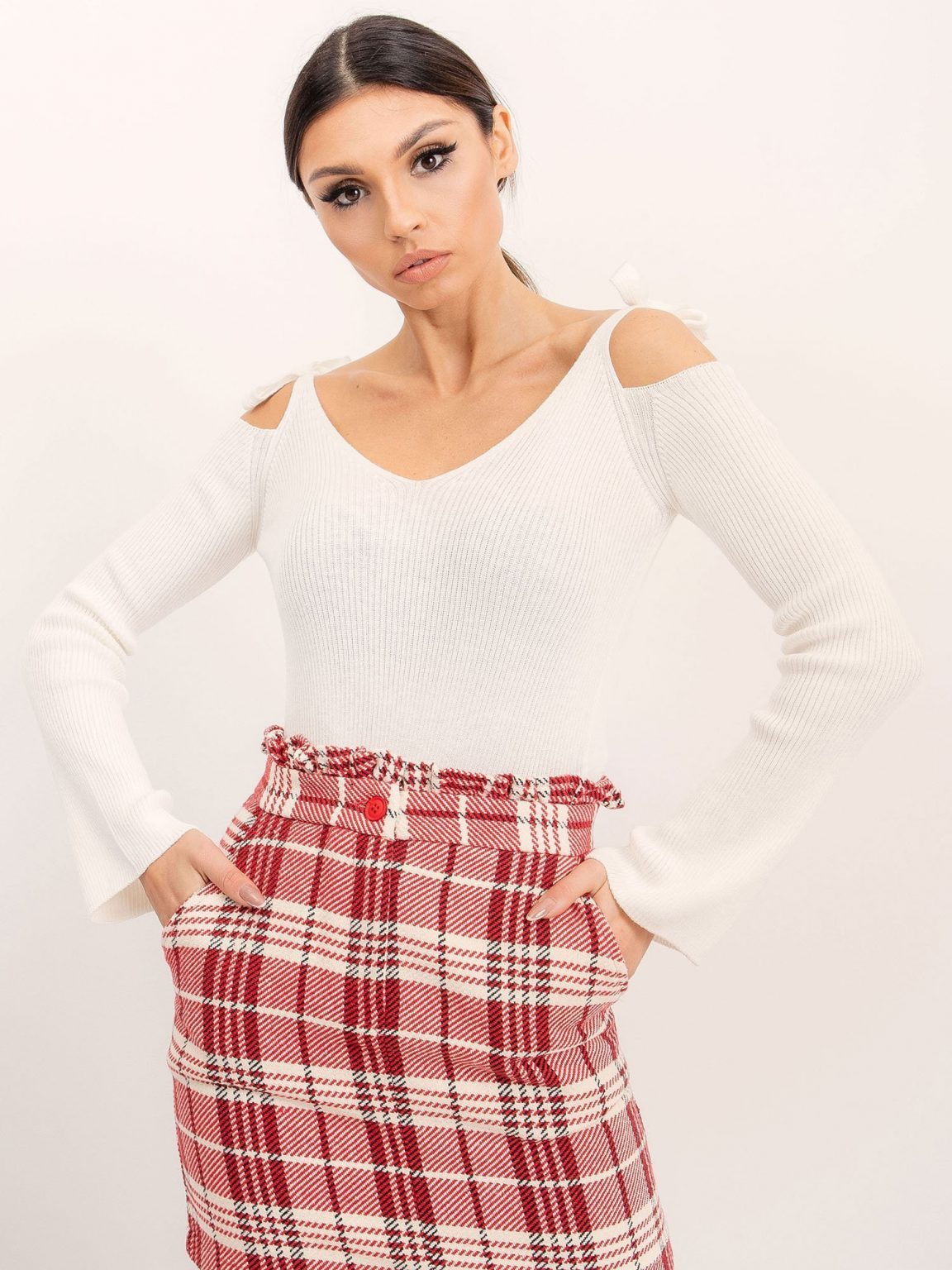BSL Ecru sweter damski
