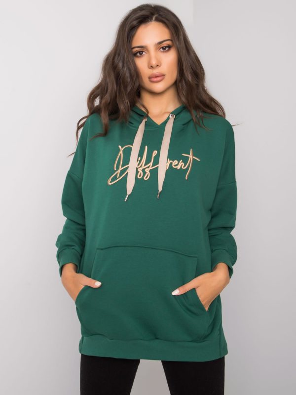 Ciemnozielona bluza kangurka Fallon