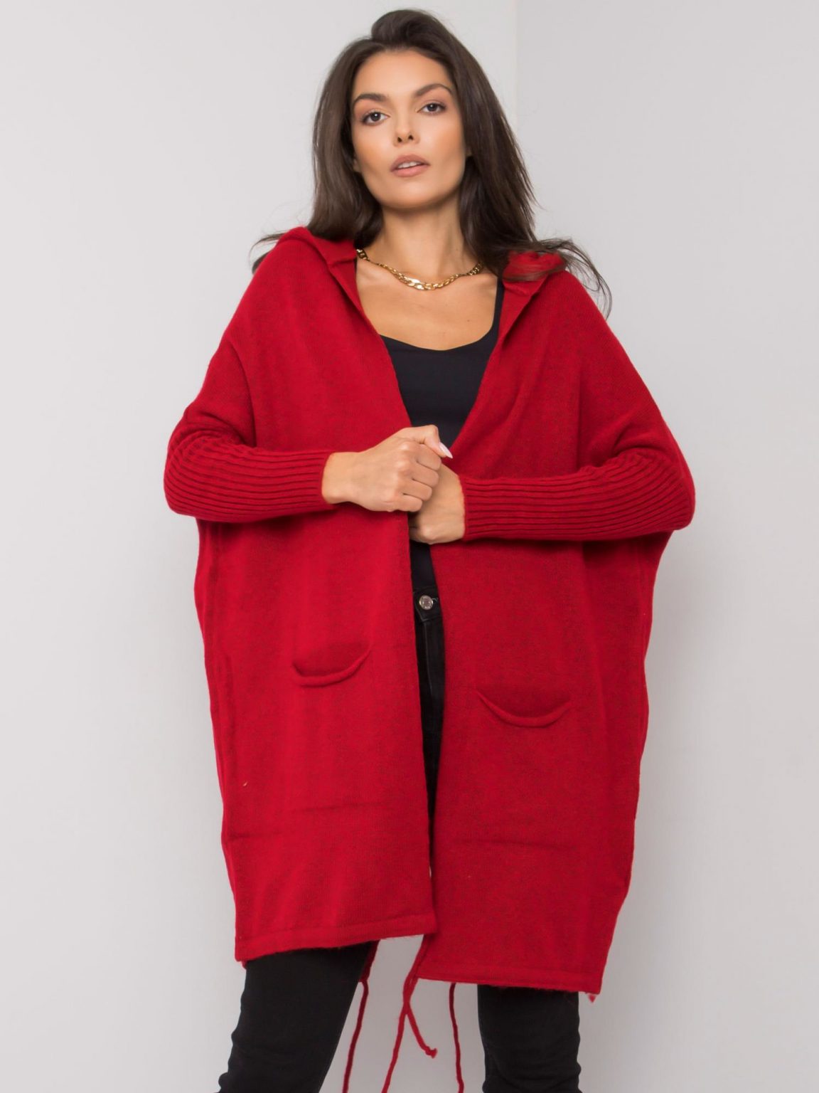 Bordowy kardigan Patty RUE PARIS