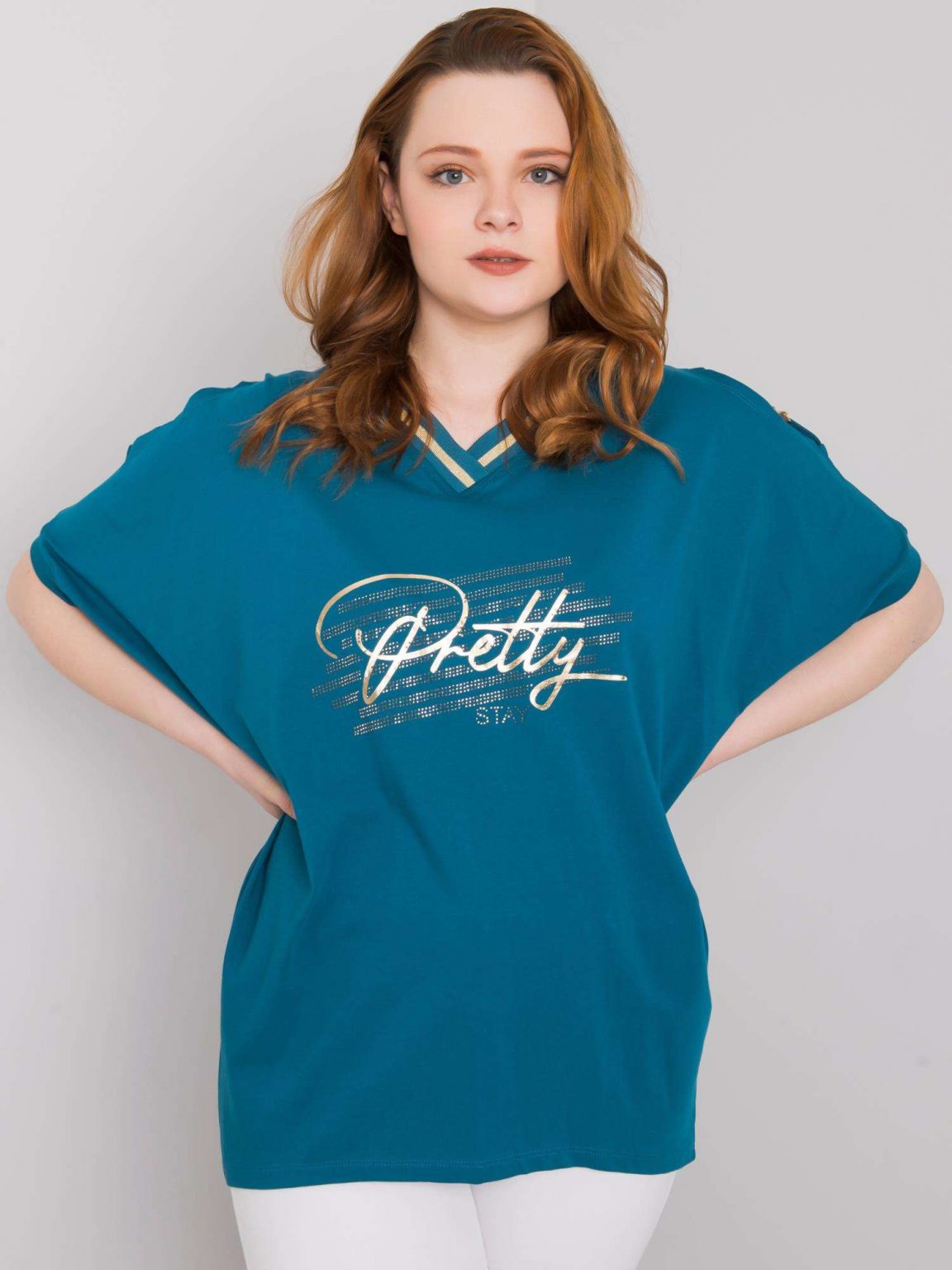 Morska bluzka plus size Richelle