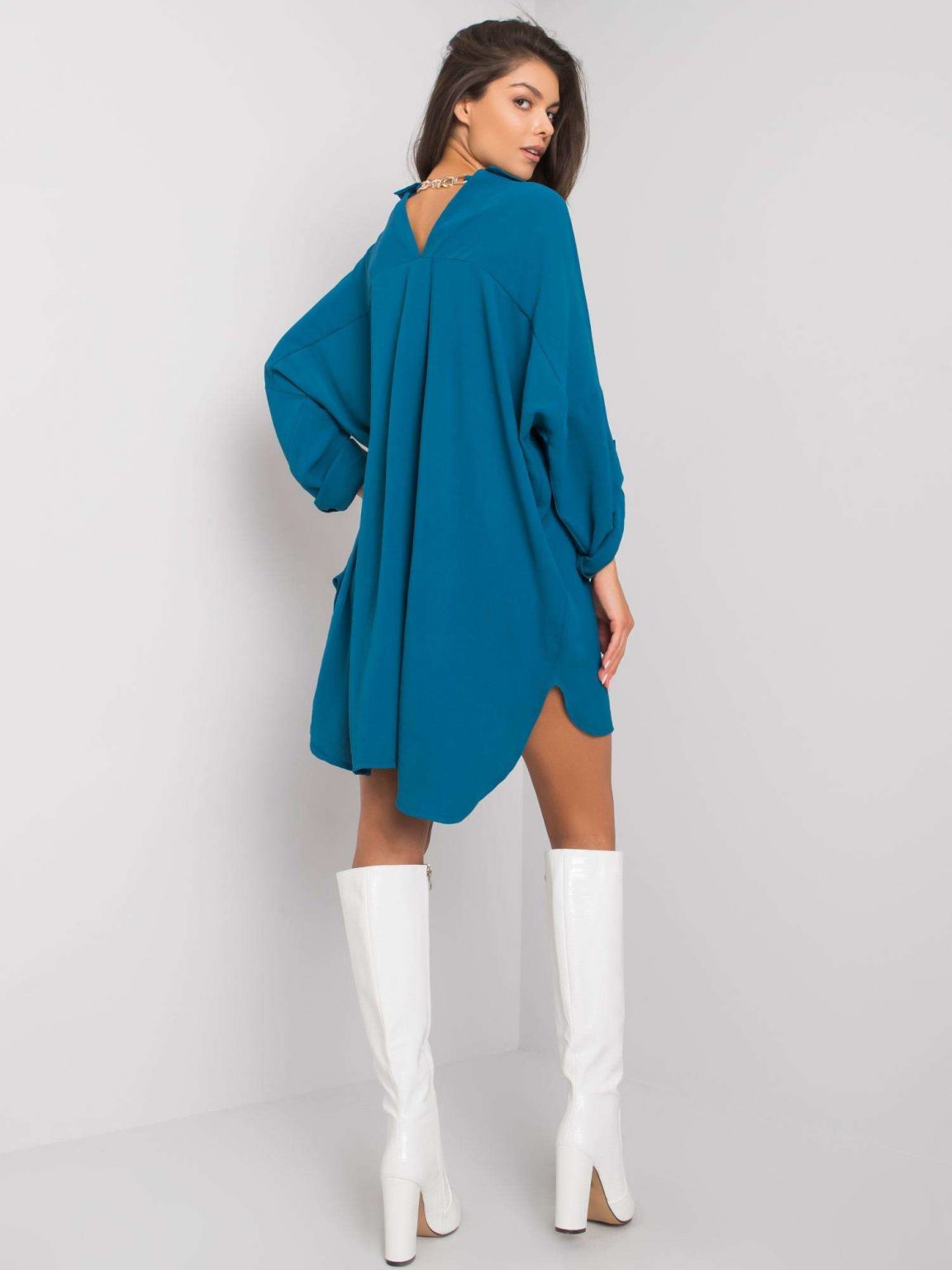 Morska sukienka oversize Elaria