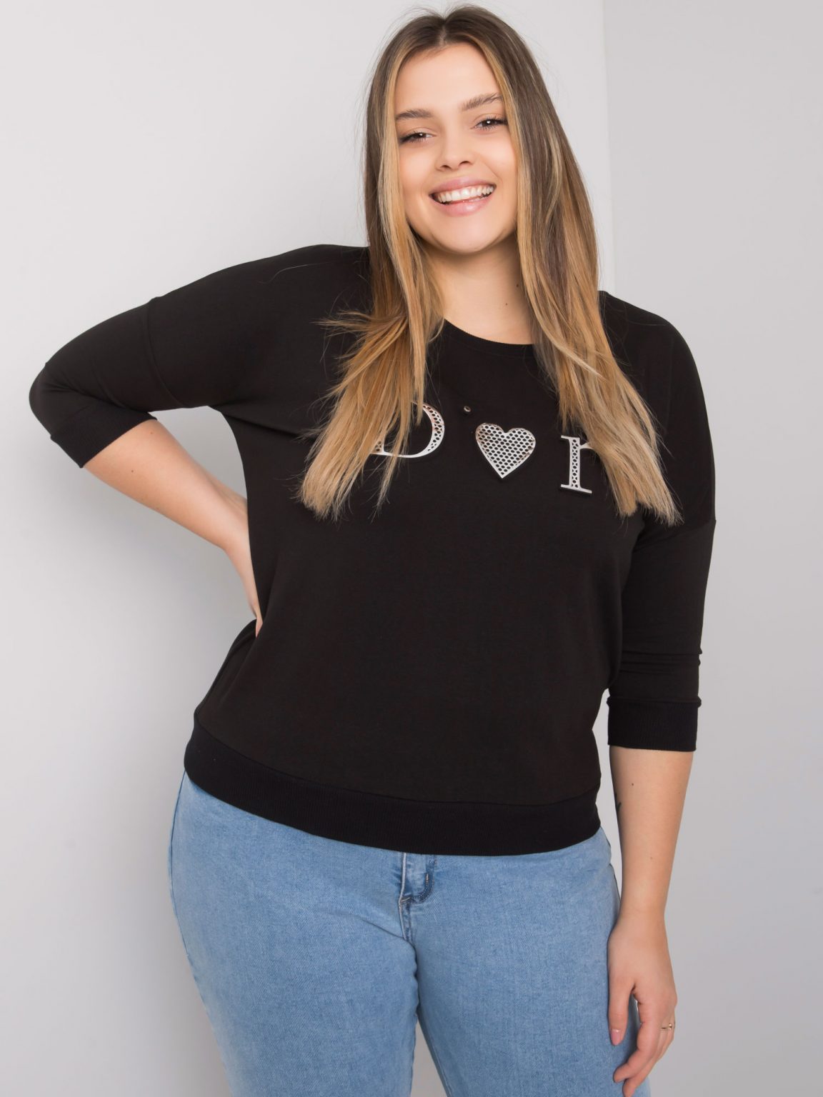 Czarna bluzka plus size Alice