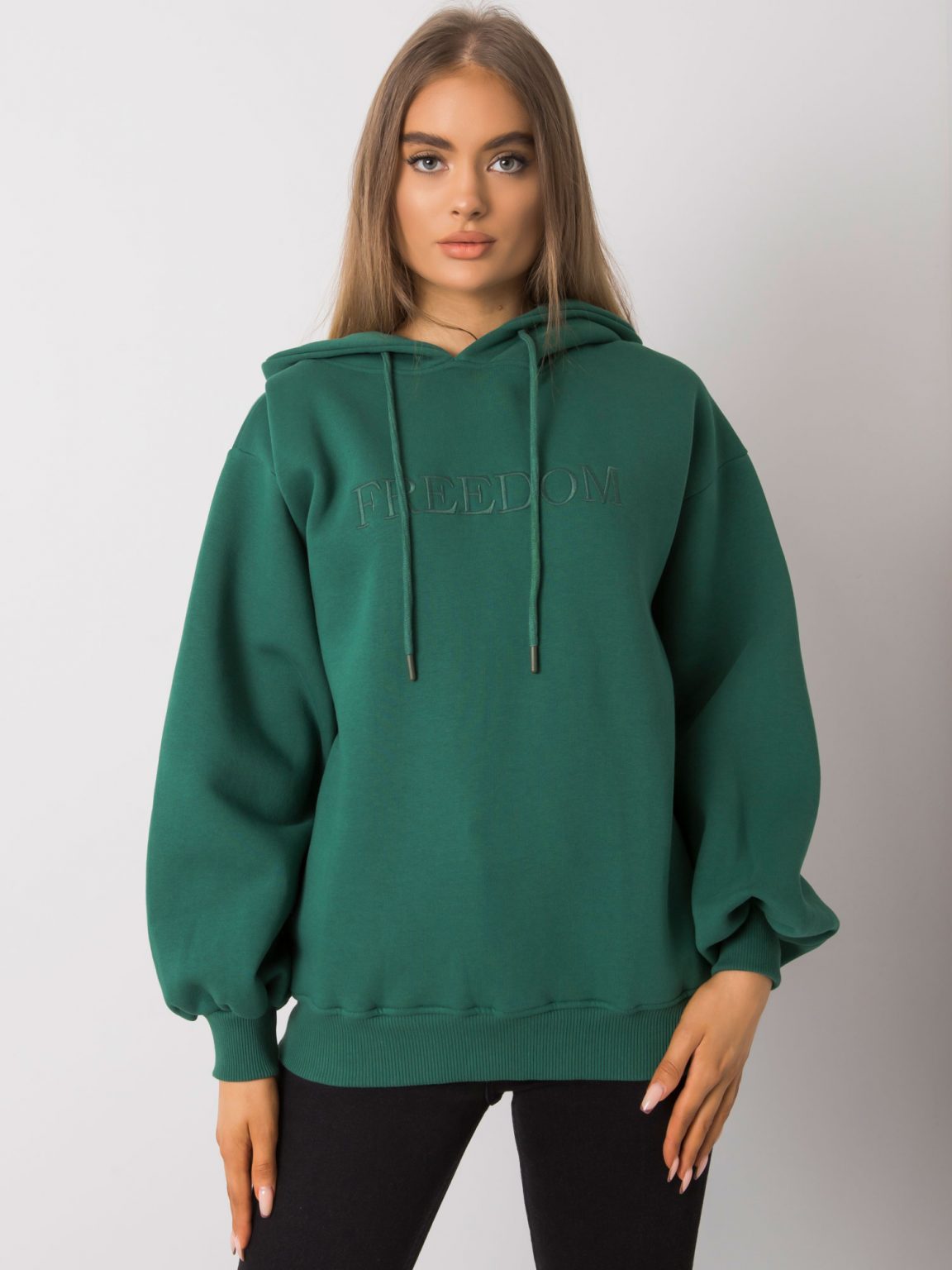 Ciemnozielona bluza z kapturem Carris RUE PARIS