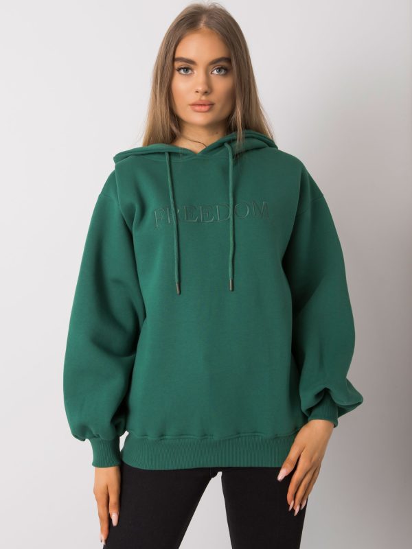 Ciemnozielona bluza z kapturem Carris RUE PARIS