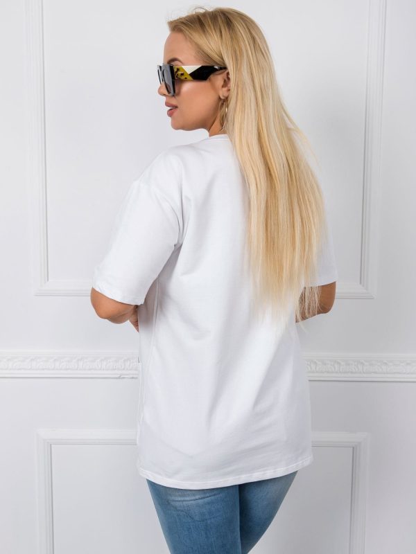 Biała bluzka plus size Thea