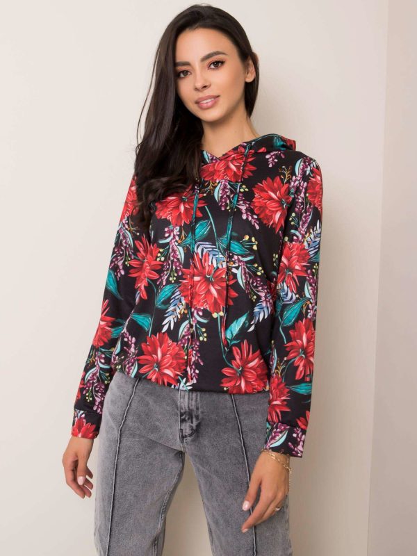 Czarno-czerwona bluza Michelle