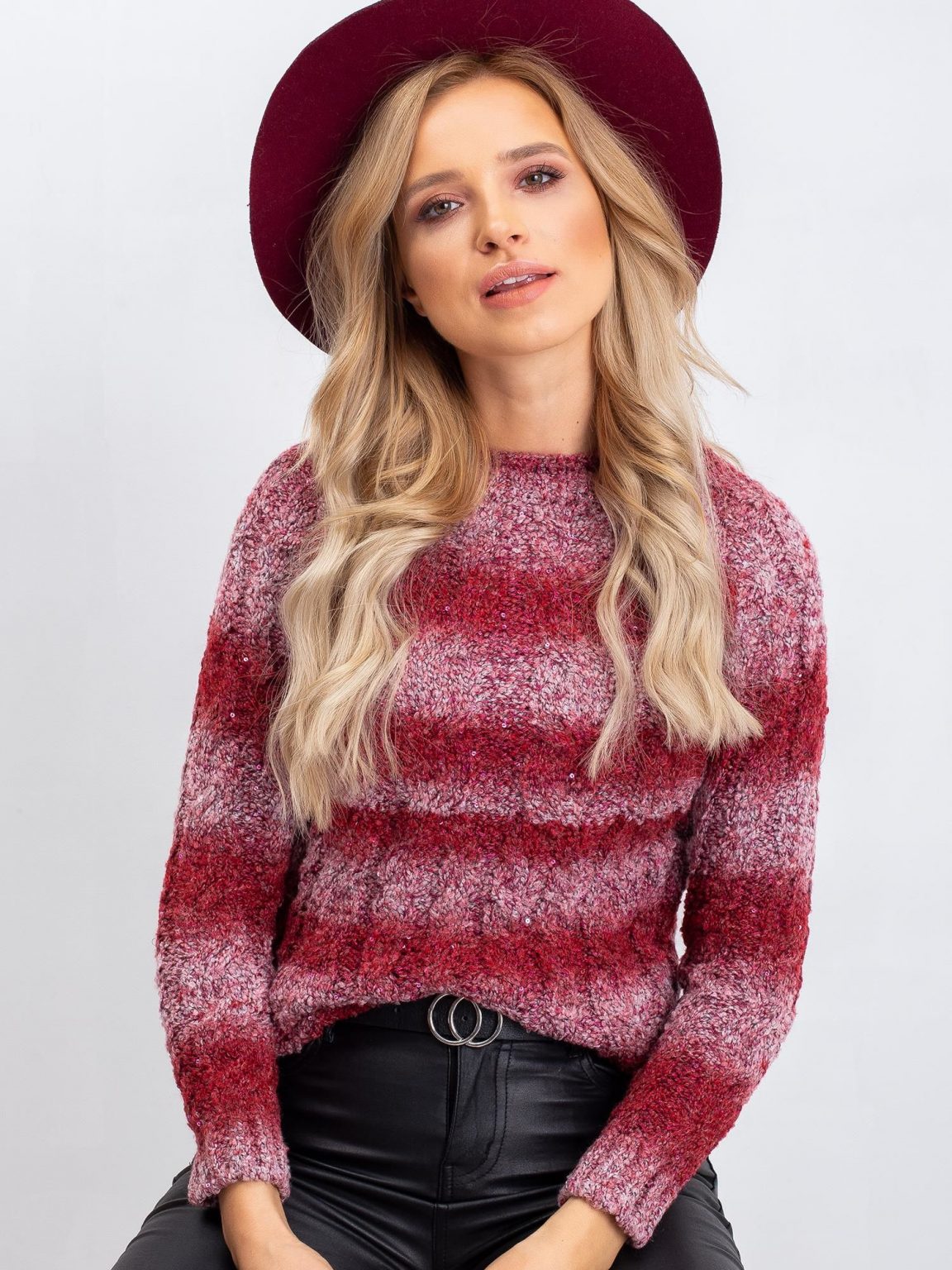 Bordowy sweter Betty