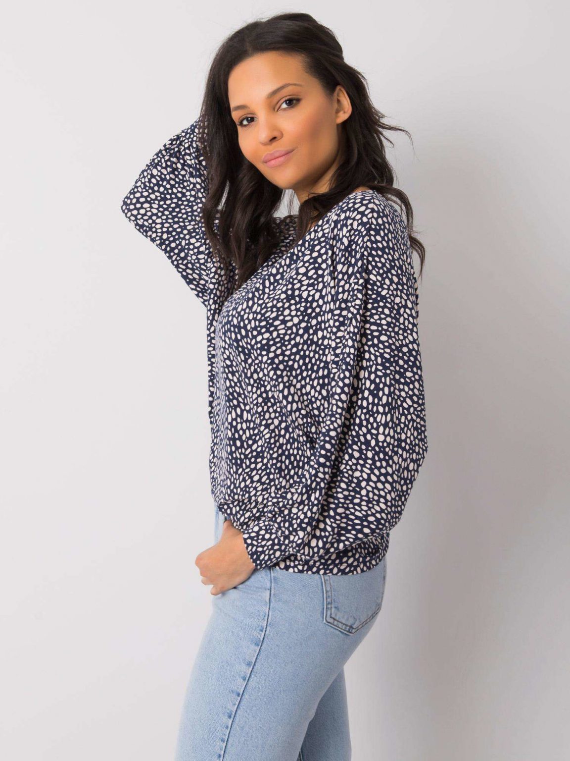 Granatowa bluzka oversize Asta RUE PARIS