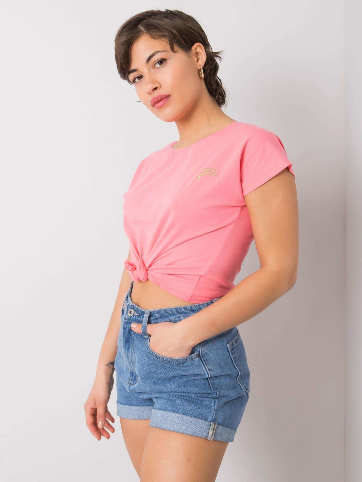 Różowy t-shirt Mavery FOR FITNESS