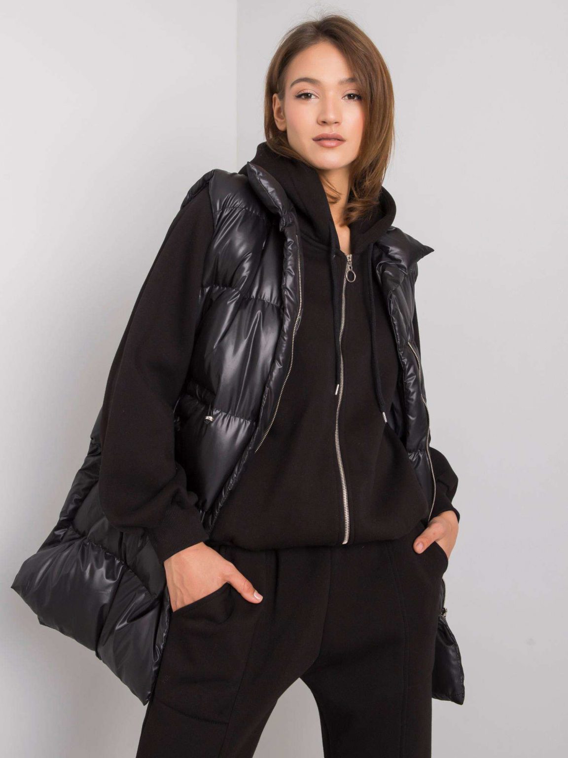 Czarny komplet casualowy Roxanne