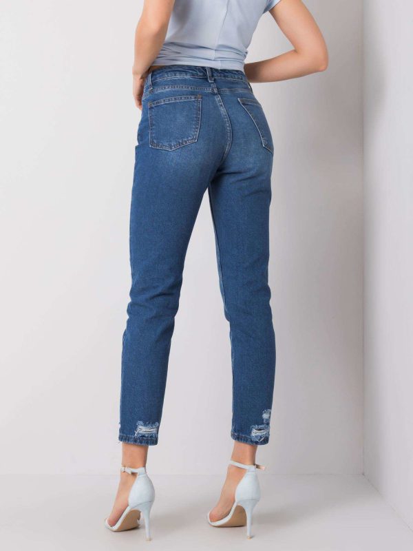 Niebieskie mom jeans Savannah RUE PARIS