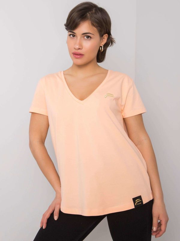 Brzoskwiniowy t-shirt Ginny FOR FITNESS