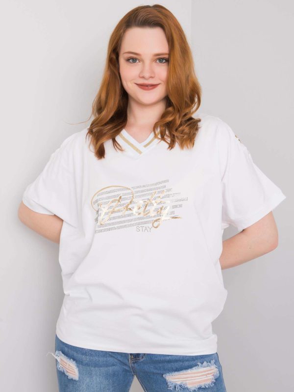 Biała bluzka plus size Richelle