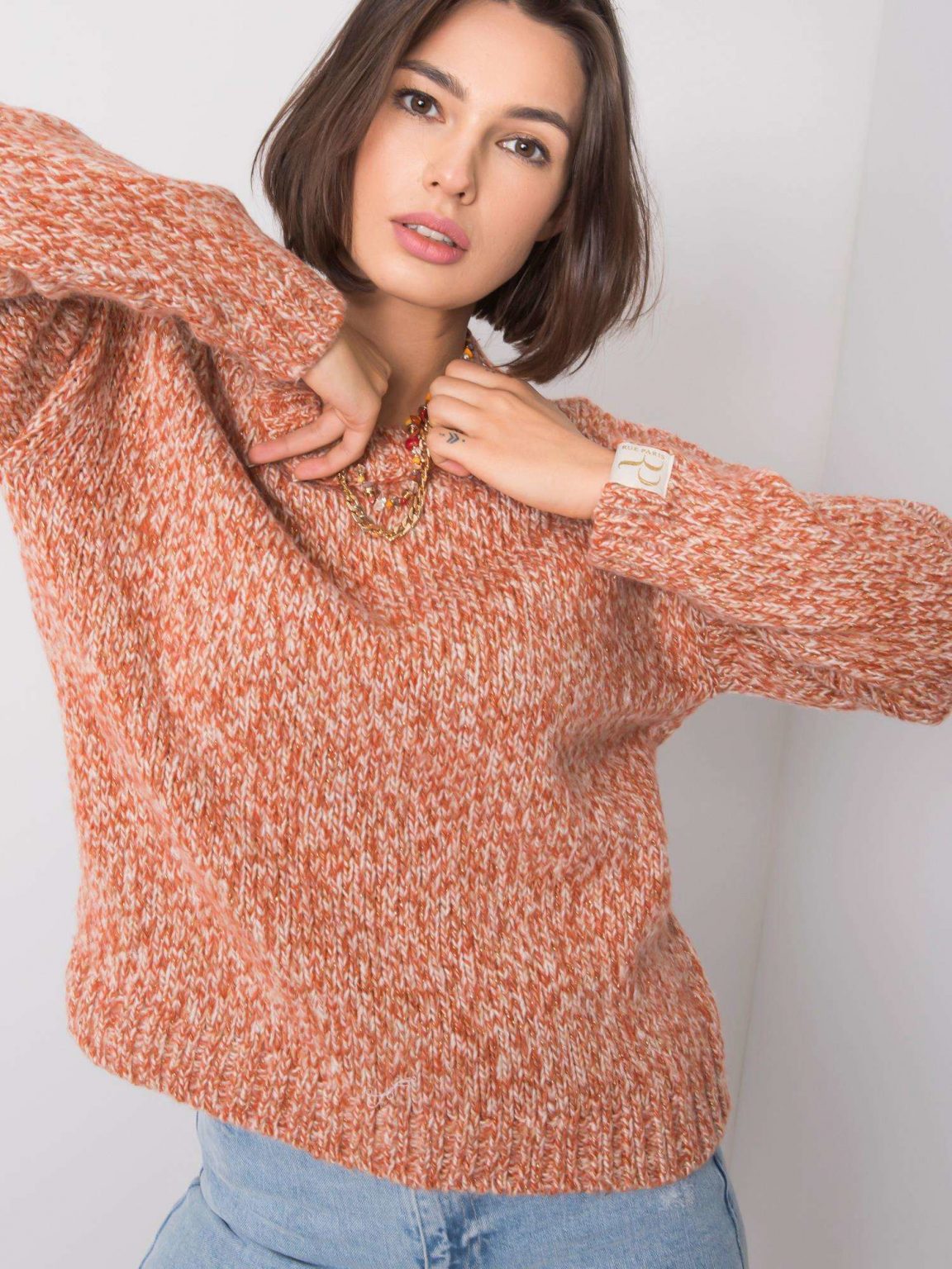 Pomarańczowy sweter Gwen RUE PARIS