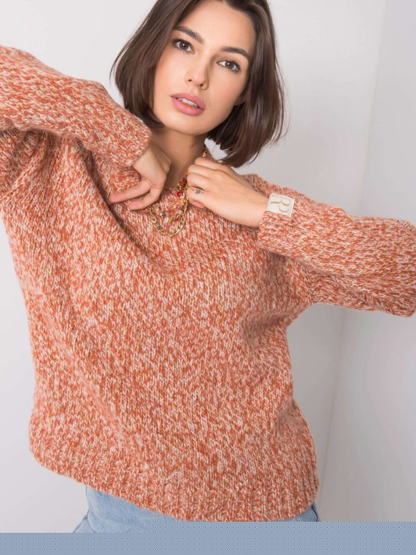 Pomarańczowy sweter Gwen RUE PARIS