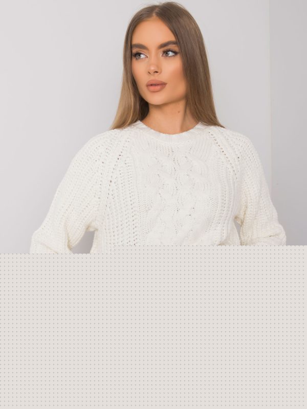 Ecru sweter z warkoczami Jacksonville RUE PARIS