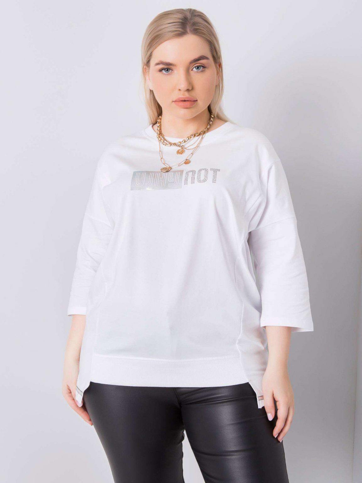 Biała bluzka plus size Truth