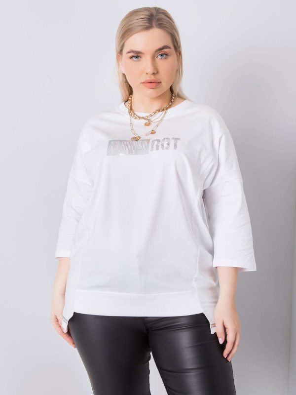Biała bluzka plus size Truth
