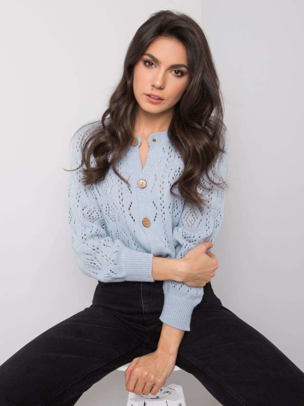 Jasnoniebieski sweter na guziki Sierra OCH BELLA