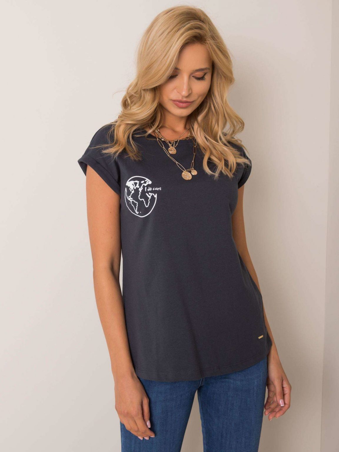 Grafitowy t-shirt Lorie NIE ZNASZ MNIE