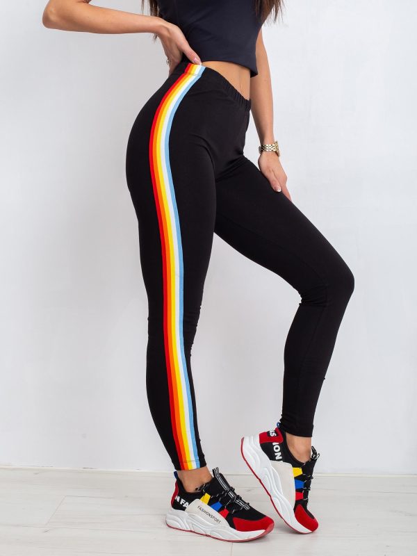 Czarne legginsy Rainbow