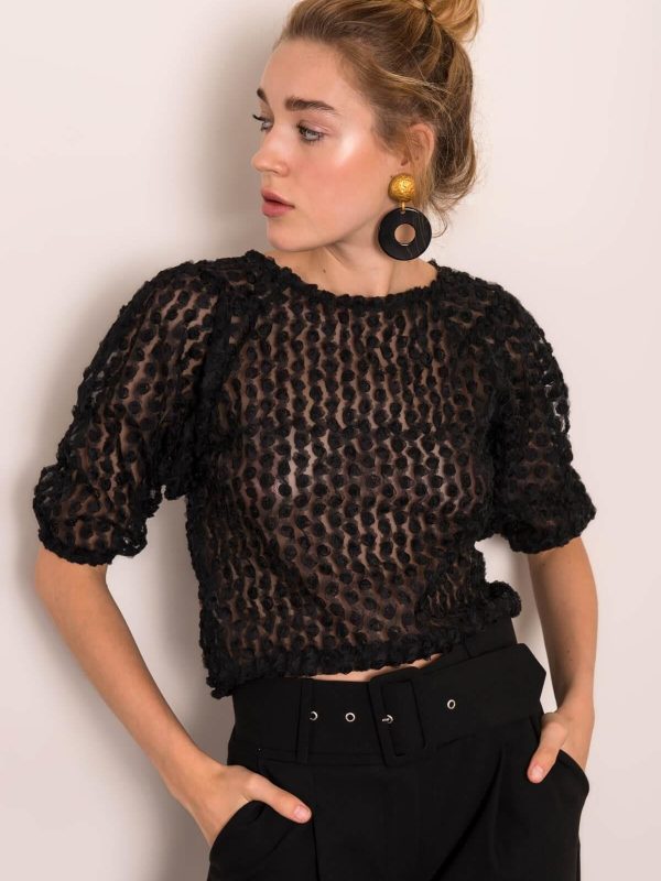 Czarna bluzka damska BSL