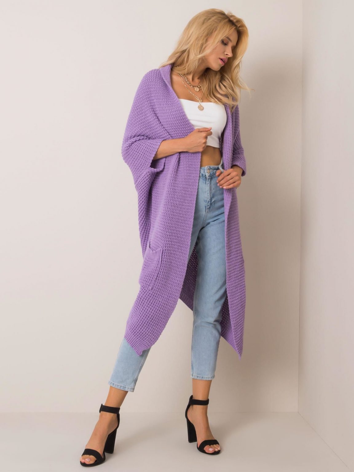Liliowy sweter Ally OCH BELLA