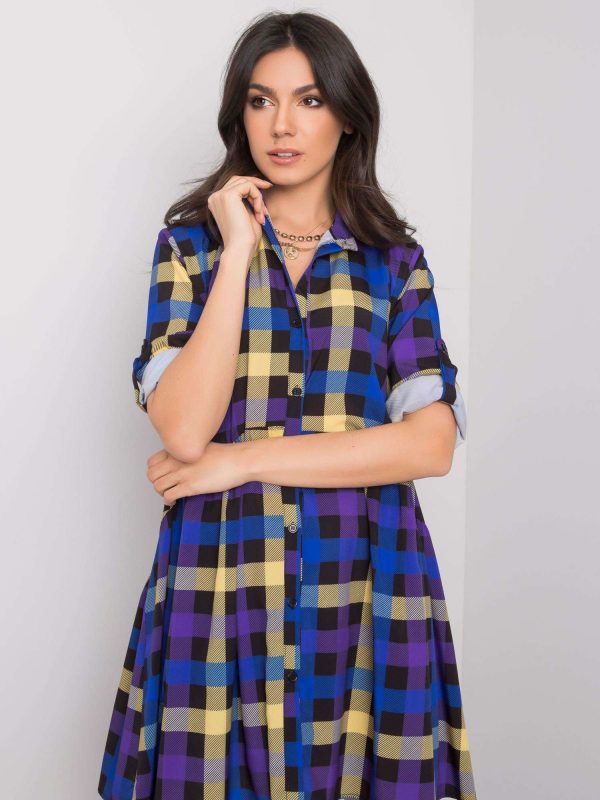 Niebiesko-fioletowa sukienka oversize Constanza