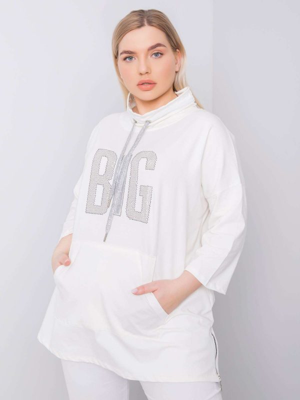 Ecru bluzka plus size Iselin