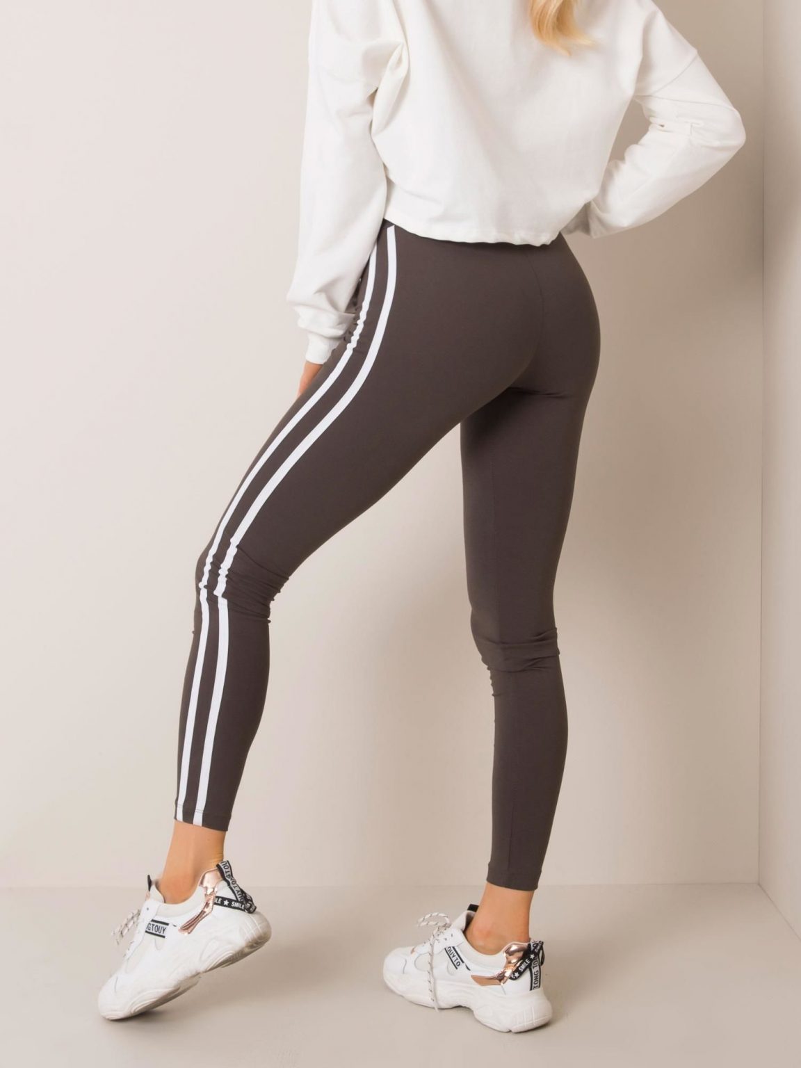 Ciemne khaki legginsy Buzz