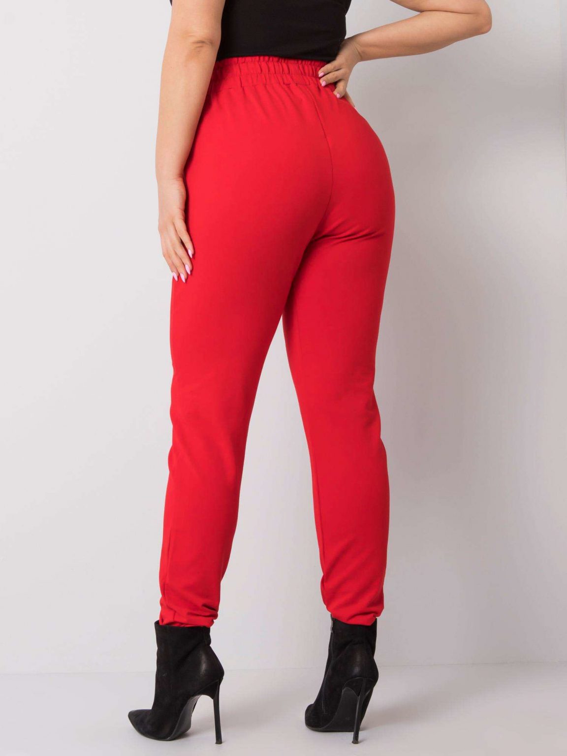Czerwone spodnie plus size Ericca