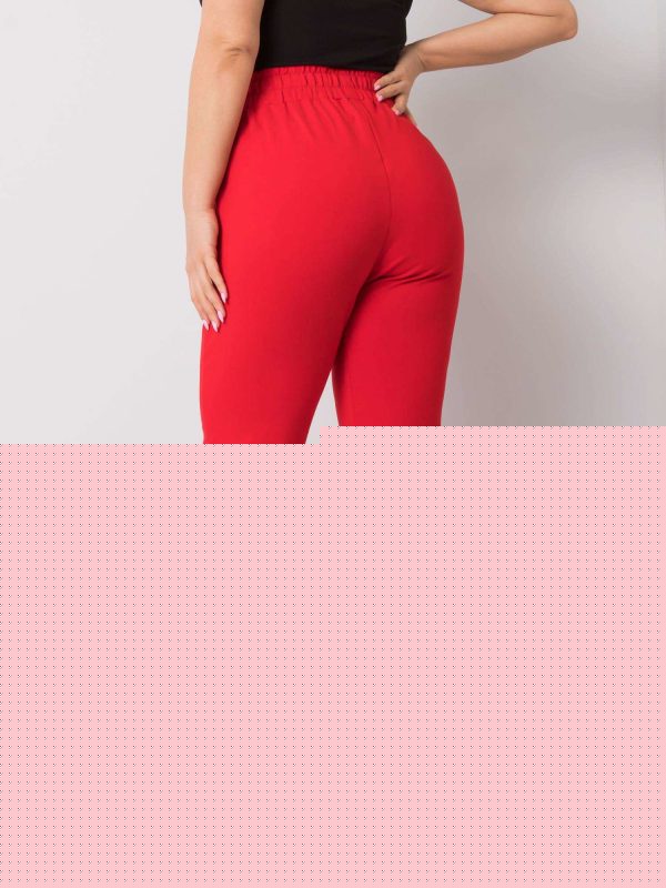 Czerwone spodnie plus size Ericca