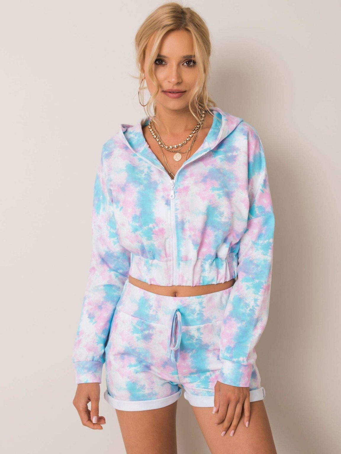 Niebiesko-różowy komplet Blanche RUE PARIS