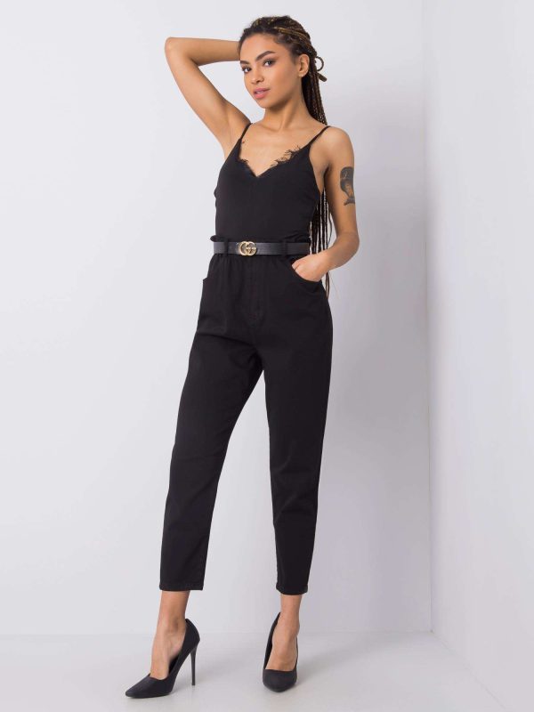 Czarne spodnie high waist Dianne