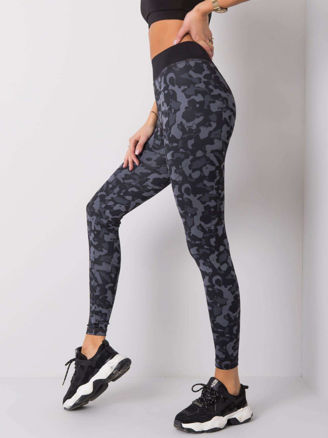 Czarno-szare legginsy Gracey FOR FITNESS
