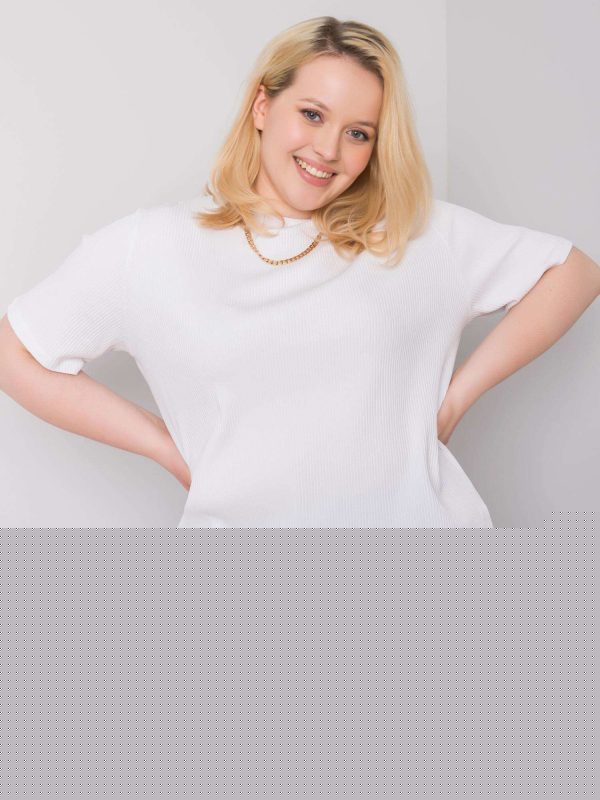 Biała bluzka plus size Stella