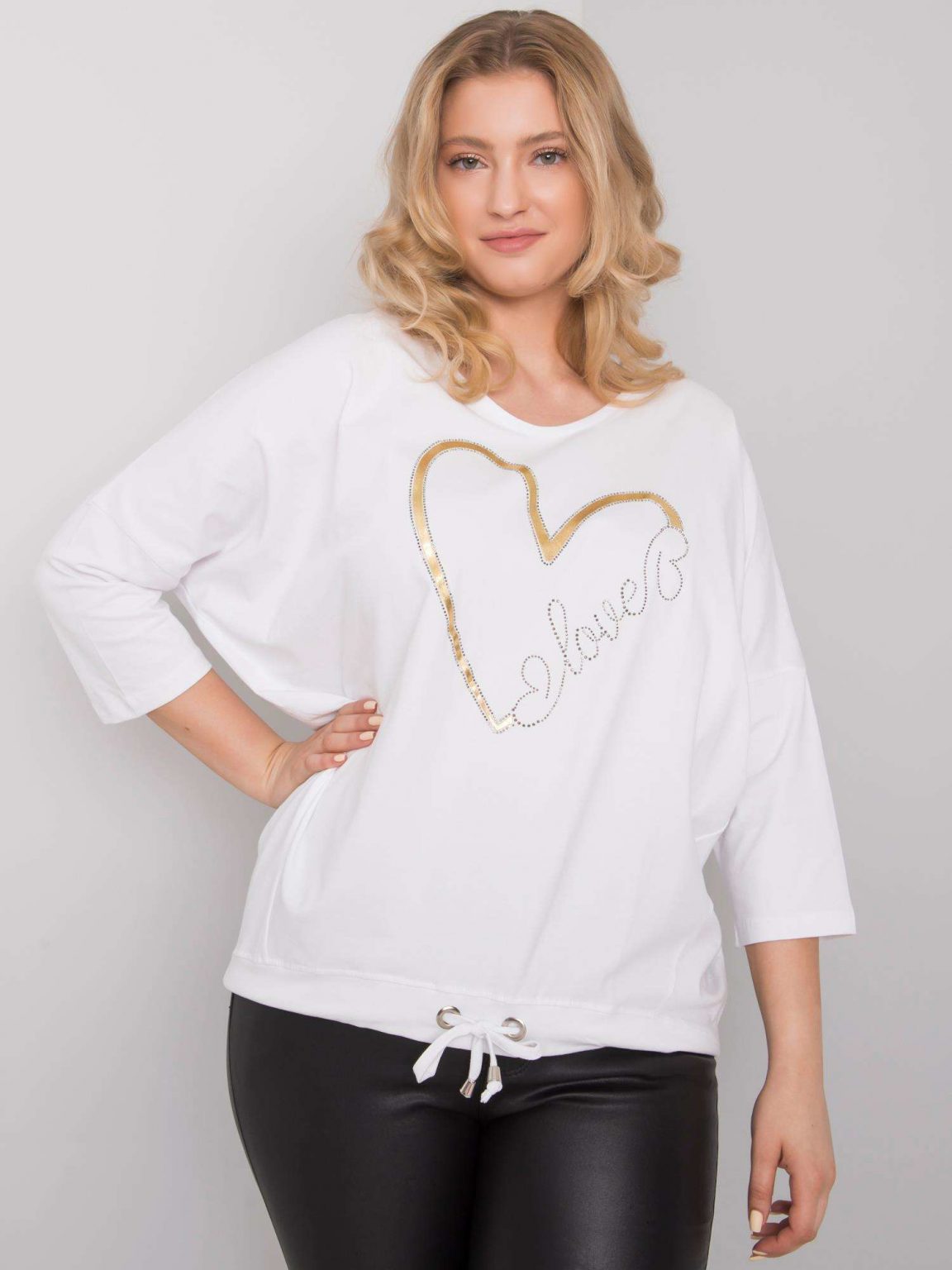 Biała bluzka plus size Adah