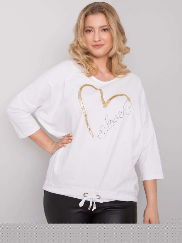 Biała bluzka plus size Adah