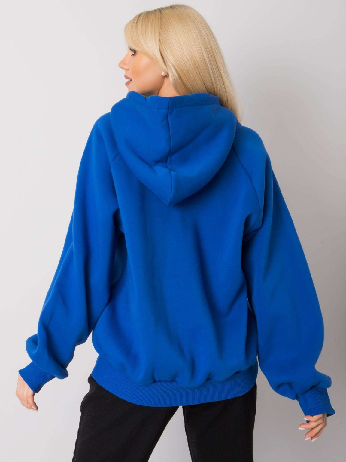 Ciemnoniebieska ocieplana bluza z kapturem Debby