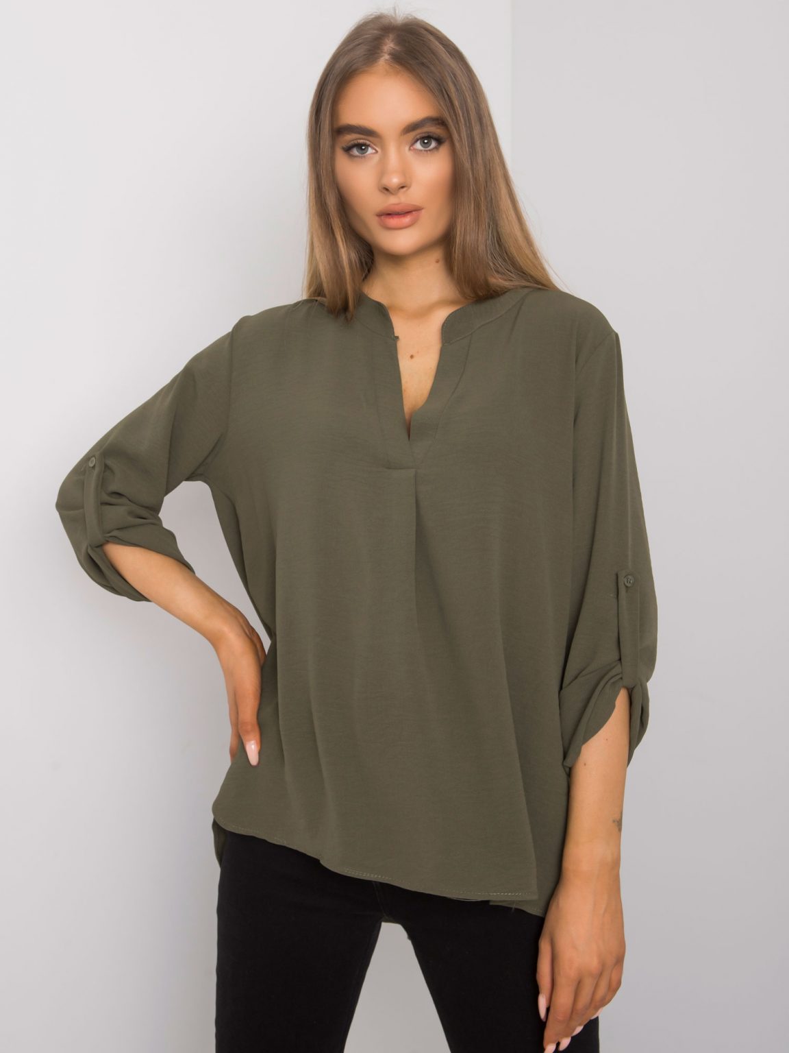 Khaki bluzka oversize Portland