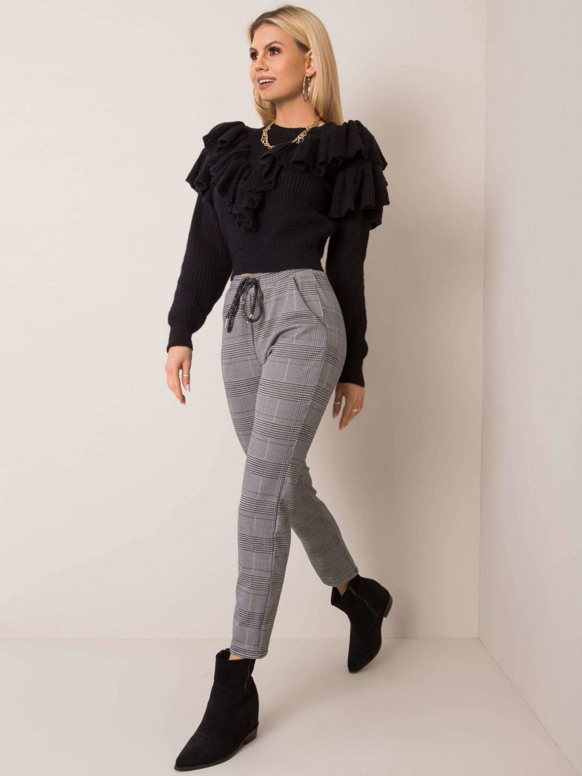 Szare spodnie Penelopa OCH BELLA